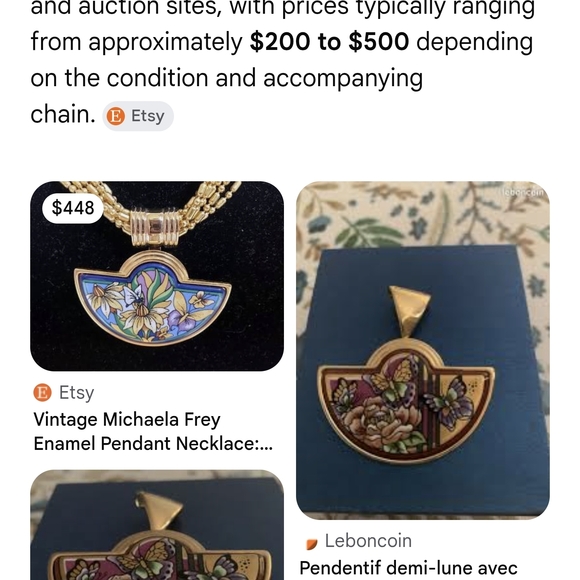 Gold-Tone Floral & Butterfly Enamel Pendant Necklace - Women's Jewelry - Picture 7 of 7